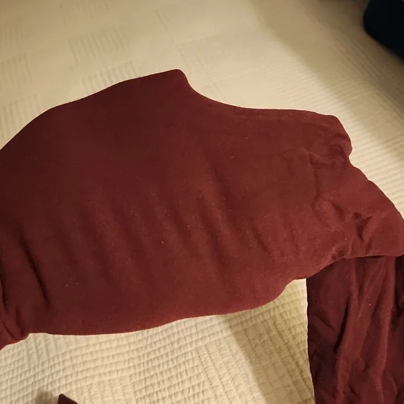 Burgundy opaque tights L/XL - Picture 6 of 6